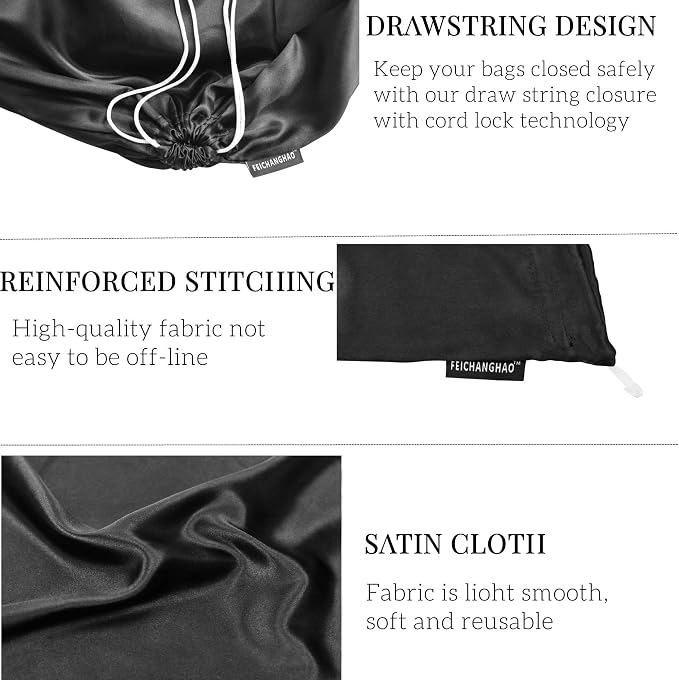 12 Pack Dust Bags for Handbags Storage Silk Cloth Bag With Drawstring Travel Storage Pouch for Handbag Purse Shoes Boots