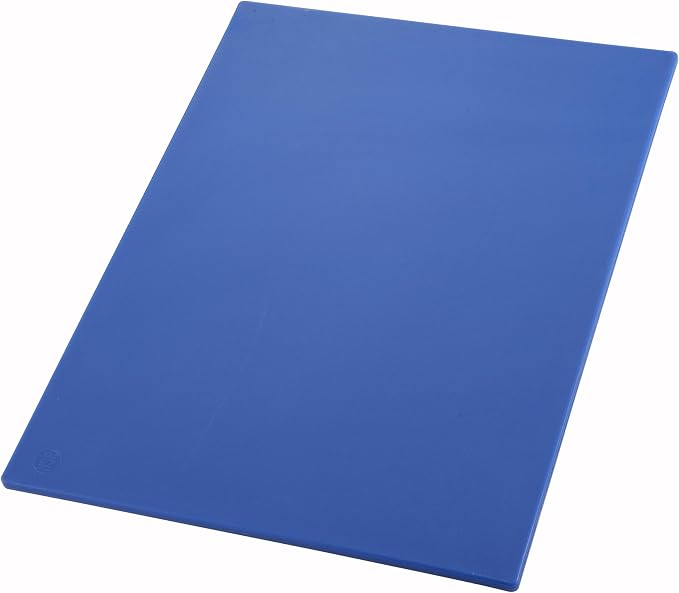 Winco Heavy-Duty Plastic Cutting Board, 18" x 24" x 1/2", Blue (Set of 6)