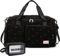 Small Gym Bag for Women, Travel Duffle Bag Carry On Weekender Bag with Shoe Compartment