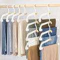 Hangers for Pants 20-Pack, Space Saving Closet Organizer for Jeans Slacks,Non-Slip Hanger for Leggings,Jeans, Slacks, Scarves(White)