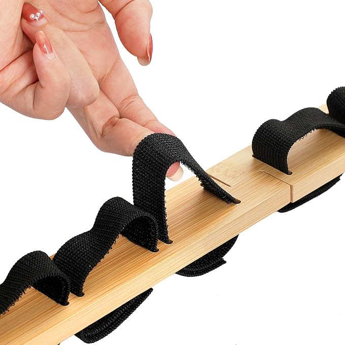 JUXYES Wall Hanging Martial Arts Belts Organizer for 8 12 Belts with Medal Hanger and Stickers, Bamboo Karate Belt Display Holder Rack, Taekwondo Belt Display Holder for Martial Arts Learners