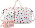 Small Gym Bag for Women, Travel Duffle Bag Carry On Weekender Bag with Shoe Compartment