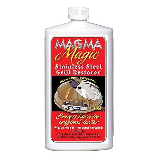 Magma A10-272 Magma Magic Stainless Steel Grill Restorer and Cleaner – Instant, No-Scrub Formula to Restore Factory Luster and Shine