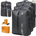 IKYWT Vacuum Seal Bags for Travel w/Rechargeable Pump, 18L Compression Packing Cubes for Carry-On Suitcase & Travel Backpack, Reusable IP67 Waterproof Vacuum Storage Kit, Gift Set (3-Pack)