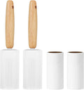 Adorila 2 Pack Lint Rollers for Pet Hair, 240 Sheets Pet Hair Remover for Clothes, Portable Lint Remover Brush with Wooden Handle