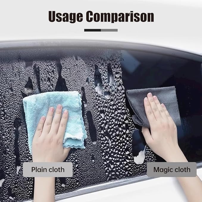 Thickened Magic Cleaning Cloth, 2026 New Reuseable Streak Free Microfiber Cloth Magic Fiber Microfiber Cleaning Cloth, Multipurpose Miracle Rags for Kitchen, Window, Glass, Cars (5pcs, 16x12 in)