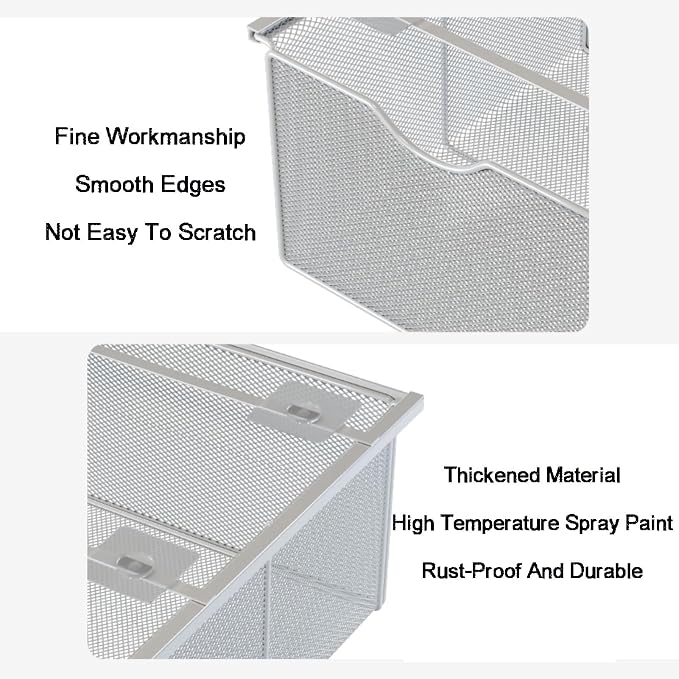 Pull Out Drawer Organizer Containers Storage Bin,Compact Hanging Pullout Drawer Basket,Stackable Shelf Baskets Organizer(Style 3)
