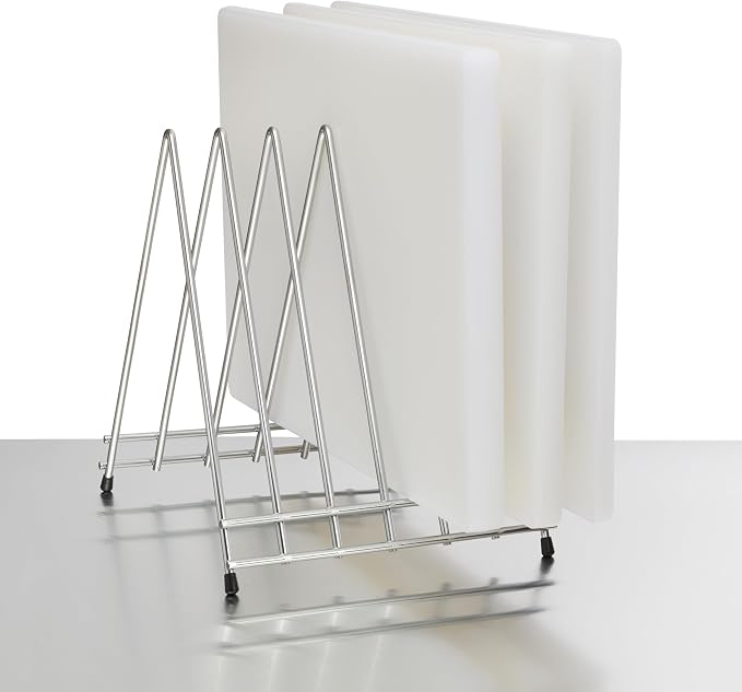 Winco 6-Slot Cutting Board Rack, Chrome Plated Medium
