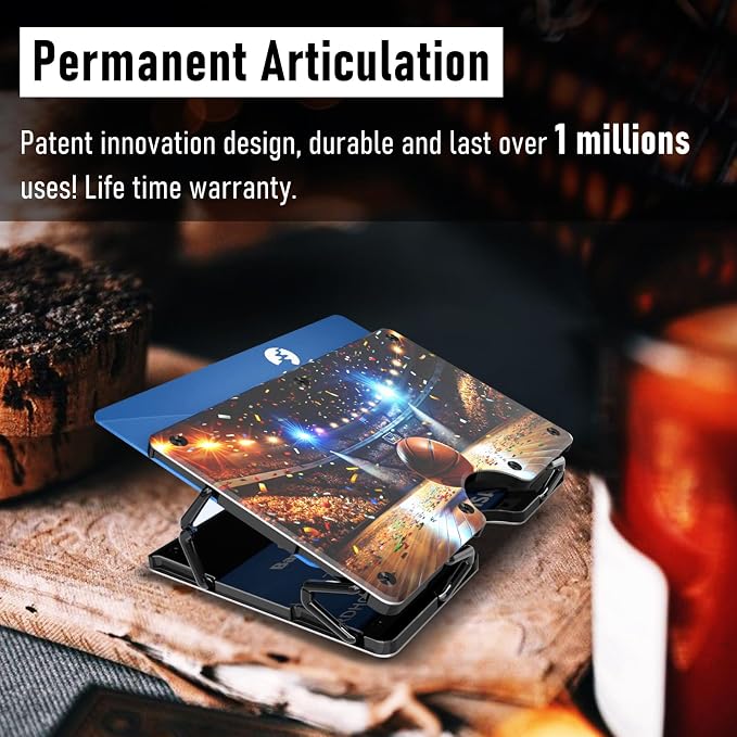 Lenvoten Upgraded Hinged Minimalist Wallet for Men | Slim Metal RFID Blocking Wallet | Credit Card Holder & Money Clip Holds 20 Cards | Premium Scratch-Resistant Finish | Ideal Gift for Men