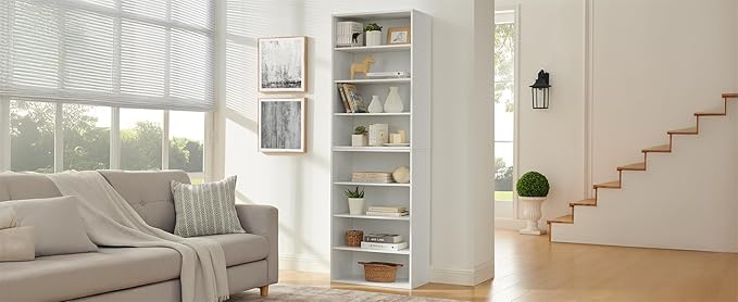 71" Durable Jewelry Armoire Organizer, Bedside Table with Adjustable, Vanity Organizer with Storage for Home Office, White