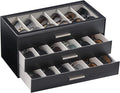 Lolalet Sunglasses Storage Box for Women, Eyewear Eye Glass Organizer with Clear Top Display Holder Case