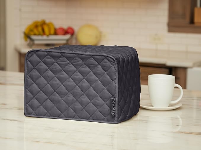 Covermates Keepsakes Rectangular Appliance Cover – Quilted Kitchen Appliance Cover for Countertop Storage – Dust Protection – Stain Resistant – Washable – Slip-On Appliance Design, Slate