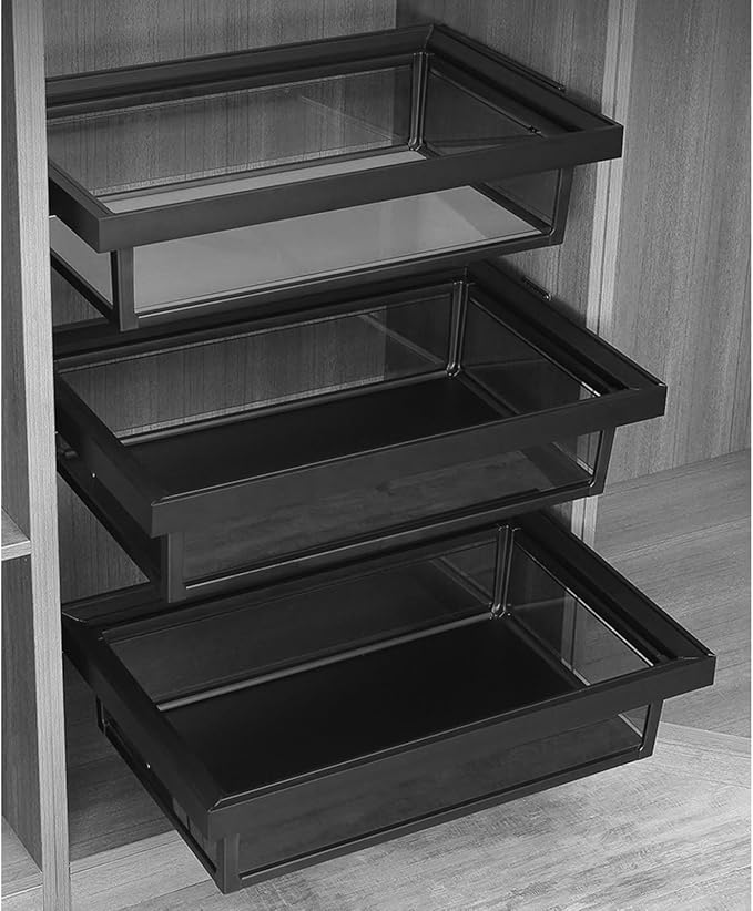 Pull Out Cabinet Storage Basket Organizer for Kitchen, Office & Wardrobe - Versatile 76x17x46.5cm Baskets for Easy Access & Space-Saving Solution