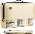 Vacuum Seal Bags for Travel 180° Open Compression Packing Cubes for Carry-on Luggage, IP67 Waterproof Space Saver Storage Bag (1 Pack No Pump, Beige)