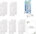 10-Pack Adhesive Punch-Free Socket Holder, Self Adhesive Desktop Socket Fixer, Power Strip Holder Wall Mount with 20 Pcs Cable Organizer Clips, Suitable for WiFi Routers, Remote Controls