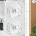Magnetic Pot Lid Holder, 2 Pack Metal Pot Lid Rack for Refrigerator, Moveable Pot Lid Organizer Magnetic Shelf, Kitchen Organizers and Storage for Cutting Board, Baking Tray (white)