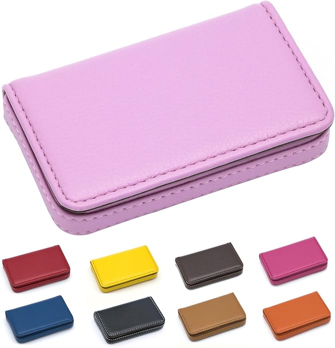 Padike Business Name Card Holder Luxury PU Leather,Business Name Card Holder Wallet Credit card ID Case/Holder For Men & Women - Keep Your Business Cards Clean