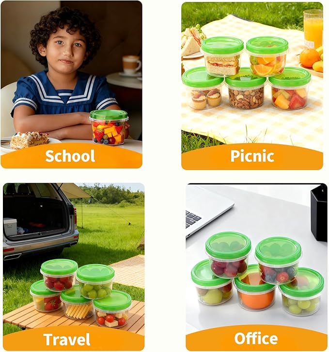 Airtight Food Storage Containers, 6 Pack 16 Oz, Leakproof, BPA-Free, Stackable Kitchen & Pantry Organizers for Dry Food, Meal Prep, Snacks, Leftovers, Microwave, Dishwasher and Freezer Safe