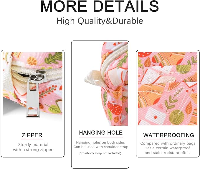 Multiple Pockets Portfolio Organizer with Zippered,Storage Pencil Pouch Bag | Waterproof Travel Toiletry Bag,Portable Pencil Pouch for Notebooks,Stationeries,Make-up,Journal Office Art Supplies.Sock Book