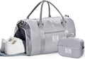 Gym Bag Womens Mens with Shoes Compartment and Wet Pocket Travel Duffel Bags for Women for Plane Sport Gym Tote Bags with Toiletry Bag Waterproof Weekend Overnight Carry on Bag Hospital Holdalls