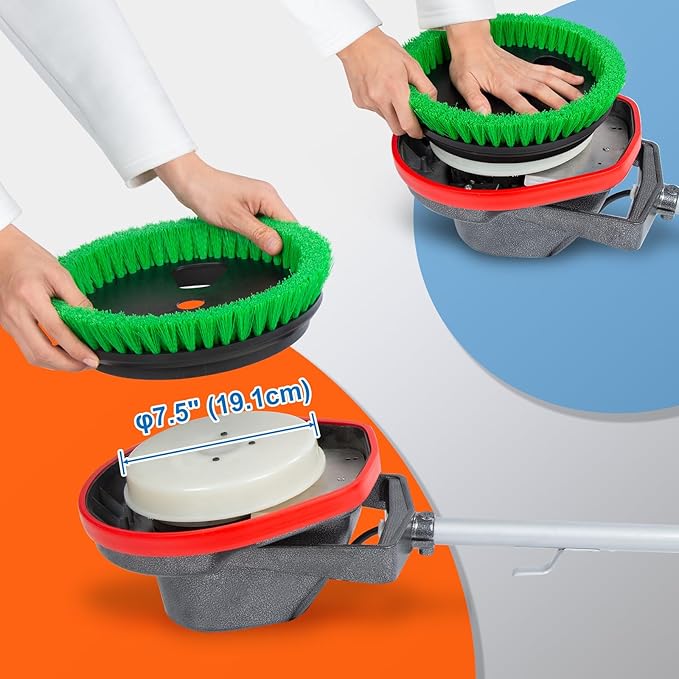 HHQ Commercial Scrub Brush for Orbital Floor Scrubber, Compatible with Oreck Orbiter XL ORB550MC, Bissell BGEM9000, 12" Diameter, Light-Duty Brush, Green