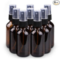 Wedama Spray Bottle, 2 oz Fine Mist Glass Spray Bottles, Little Refillable Liquid Containers for Watering Flowers Cleaning (8 Pack, Amber)