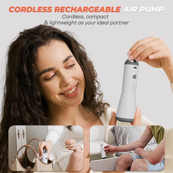 Vacbird Vacuum Seal Bags for Clothing with Rechargeable Cordless Pump, 15 Pack Vacuum Storage Space Saver Bags, Compression Packing for Clothes Bedding Blanket Pillows Comforters Luggage Travel