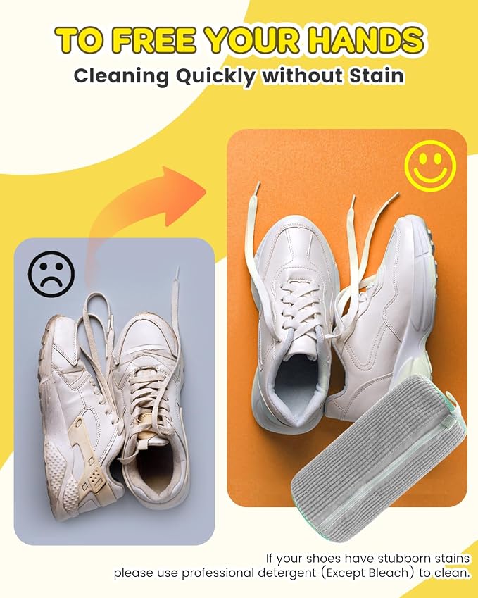 Shoe Washing Bag for Washing Machine, Shoe Laundry Bag For Washer And Dryer, Fluffy Fibers 360° Wrap-around Cleaning, Reusable Washer Shoe Bag For Sneaker Gym Shoes and All Shoe Types (Gray)