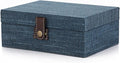 Hipiwe Treasure Chest Box - Wooden Decorative Jewelry Box with Clasp Lid | Memento Case Box Rectangular Keepsake Trinket Organizer Box Gift for Women Men Home Decor, Medium