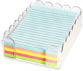 Acrylic Sticky Note Holder 4x6 Inch Scalloped Crystal Clear Sticky Note Holder Dispenser for Classroom Home Desk Organizer Accessories for Dorm Room School Office