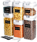 Food Storage Containers with Lids, 6 Pieces Set Airtight Food Containers , Interchangeable Lock Design & Heavy Duty BPA Free Plastic (6)