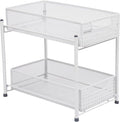 Mind Reader Accessory Organizer, Supply Storage, Desktop, Crafts, Office, Metal Mesh, 8"L x 12.5"W x 11.25"H, White