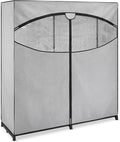 Whitmor Extra-Wide Portable Clothes Closet - 60 Inches Wide - Store Seasonal Clothing - Grey