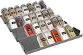 Spice Drawer Organizer for Kitchen, Adjustable Expandable Spice Rack Tray Insert 4 Tiers for Cabinet Drawer, 12.8" Wide x 17.5" Deep