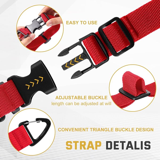 12 Pack 17 Inch Adjustable Extension Cord Holder Organizer with Triangle Clips for Garage Organization and Storage Heavy Duty Extension Cord Hanger for Men Workshop (Red& Blue& Yellow)