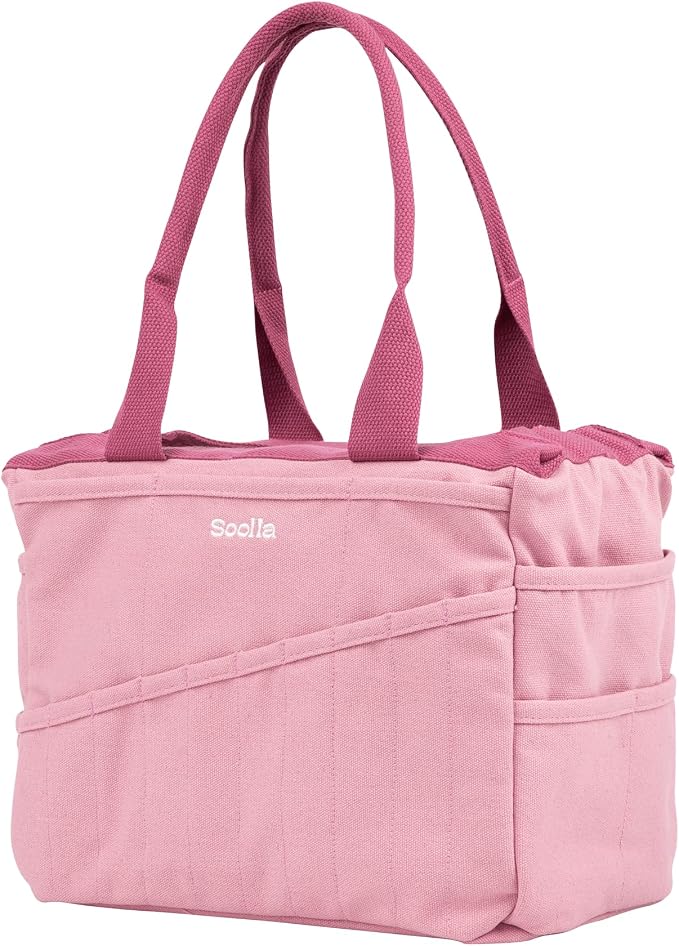 Soolla Studio Bag: Art Supply Storage Organizer & Pottery Tool Bag, Washable Tote, Yarn Bag, Crochet, 30 Pockets, 15+ Colors