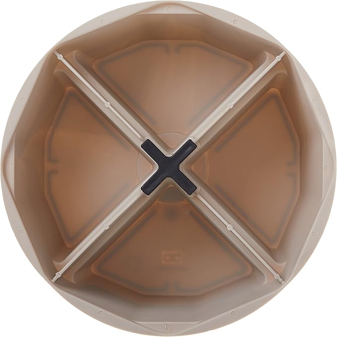 Custom Leathercraft1154 4-Inch High, Full-Round Bucket Tray,Cream White (Pack of 12)