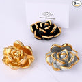 Resin Succulent Business Card Holder - Gold, Silver, Black Set of 3 - Modern Desk Organizer and Card Display Stand for Office & Home - Vertical Name Card Holders - Handmade Unique Gift & Desk Decor