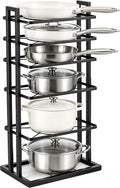 HULISEN Pots and Pans Organizer Under Cabinet, Adjustable Pot and Pan Organizer(14.8" to 26.2"), Vertical Pan Organizers Inside Cabinet, Kitchen Storage Rack for 12" Cookware Lids Baking Trays