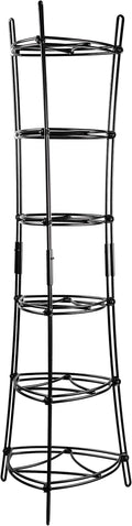Lodge Cookware Storage Tower - 6-Tier - Multi-Tier Storage Rack for Cookware & Accessories - Space-Saving Organizer for Cast Iron, Lids & Kitchen Essentials - Matte Black