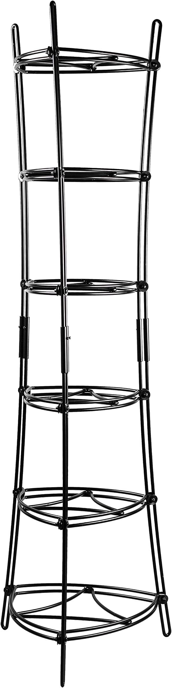 Lodge Cookware Storage Tower - 6-Tier - Multi-Tier Storage Rack for Cookware & Accessories - Space-Saving Organizer for Cast Iron, Lids & Kitchen Essentials - Matte Black