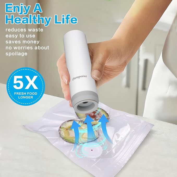 Handheld Vacuum Sealer for Food Powerful Vacuum Sealer Machine,Seal Meal Saver,Portable Food Sealer (Sealer + 30 Reusable Vacuum Bags)