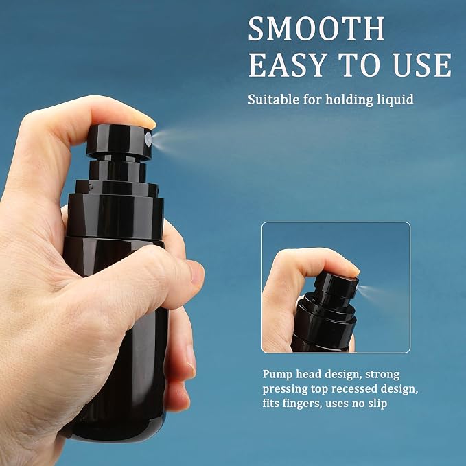 Travel Spray Bottle 2oz/60ml 2 Pack TSA Approved Fine Mist Spray Bottles Refillable Cosmetic Leak Proof Travel Size Spray Bottle for Hair Perfumes Skincare Water Face Sprayer(Brown)
