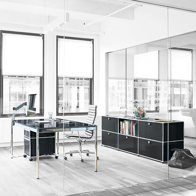 Modern Storage Cabinet Black G Versatile Free-Standing Organizer for Home Office Décor, Green (Black, G-15 D x 90" W x 29" H)