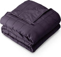 Bare Home Weighted Blanket Queen Size 20lb (60" x 80") for Adults - All-Natural 100% Cotton - Premium Heavy Blanket Nontoxic Glass Beads (Eggplant, 60"x80")