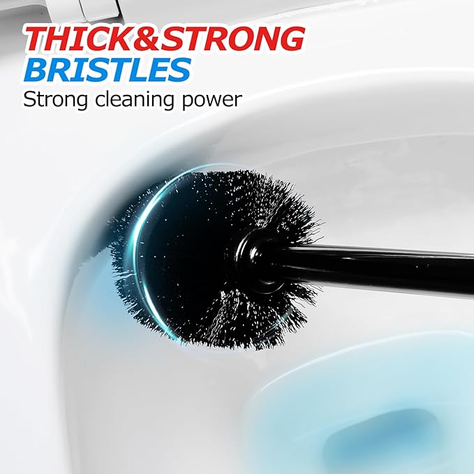 FORASTO 3in1 Toilet Plunger and Brush Set - Home Bathroom Cleaning Tools | 21" Extended, Groove Gap Brush, Heavy Duty Rubber Toilet Bowl Cleaner, Apartment Must Haves Bathroom Decor Accessories