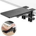 ETHU Desk Extender Tray, 11.8"x 5.9" Ergonomics Computer Arm Wrist Rest for Desk, Foldable Keyboard Drawer Tray Clamp On Mount Easy to Install, Armrest Support for Home and Office (Black)