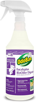 OdoBan Professional Cleaning Ready-to-Use BioOdor Digester Harsh Aroma Counteractant, Made in the USA, Eucalyptus Scent, 32 Ounce Spray