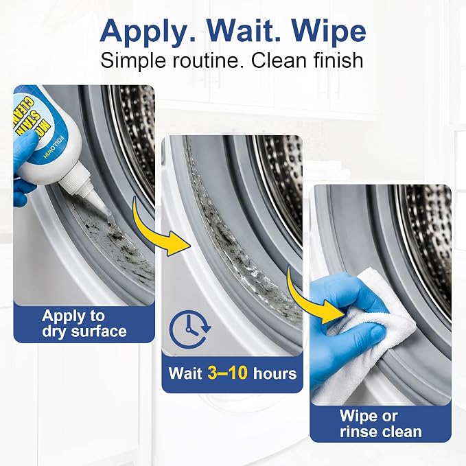 FOLLOWIN Mold and Mildew Remover Gel, Household Stain Cleaner for Washing Machine Seal, Bathroom Grout, Shower Tile, Kitchen Sink, Silicone Caulk - Non-Drip Formula, 18 fl oz