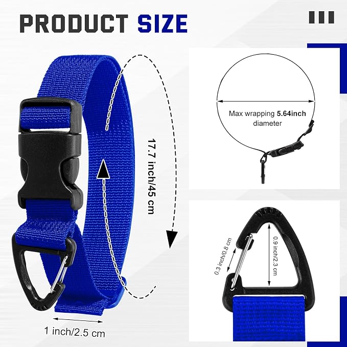 12 Pack 17 Inch Adjustable Extension Cord Holder Organizer with Triangle Clips for Garage Organization and Storage Heavy Duty Extension Cord Hanger for Men Workshop (Blue)